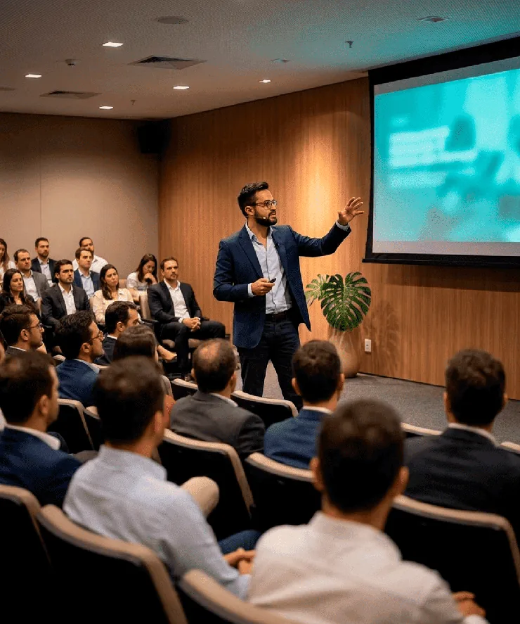 Equipe diversa em conversa natural em ambiente de trabalho 